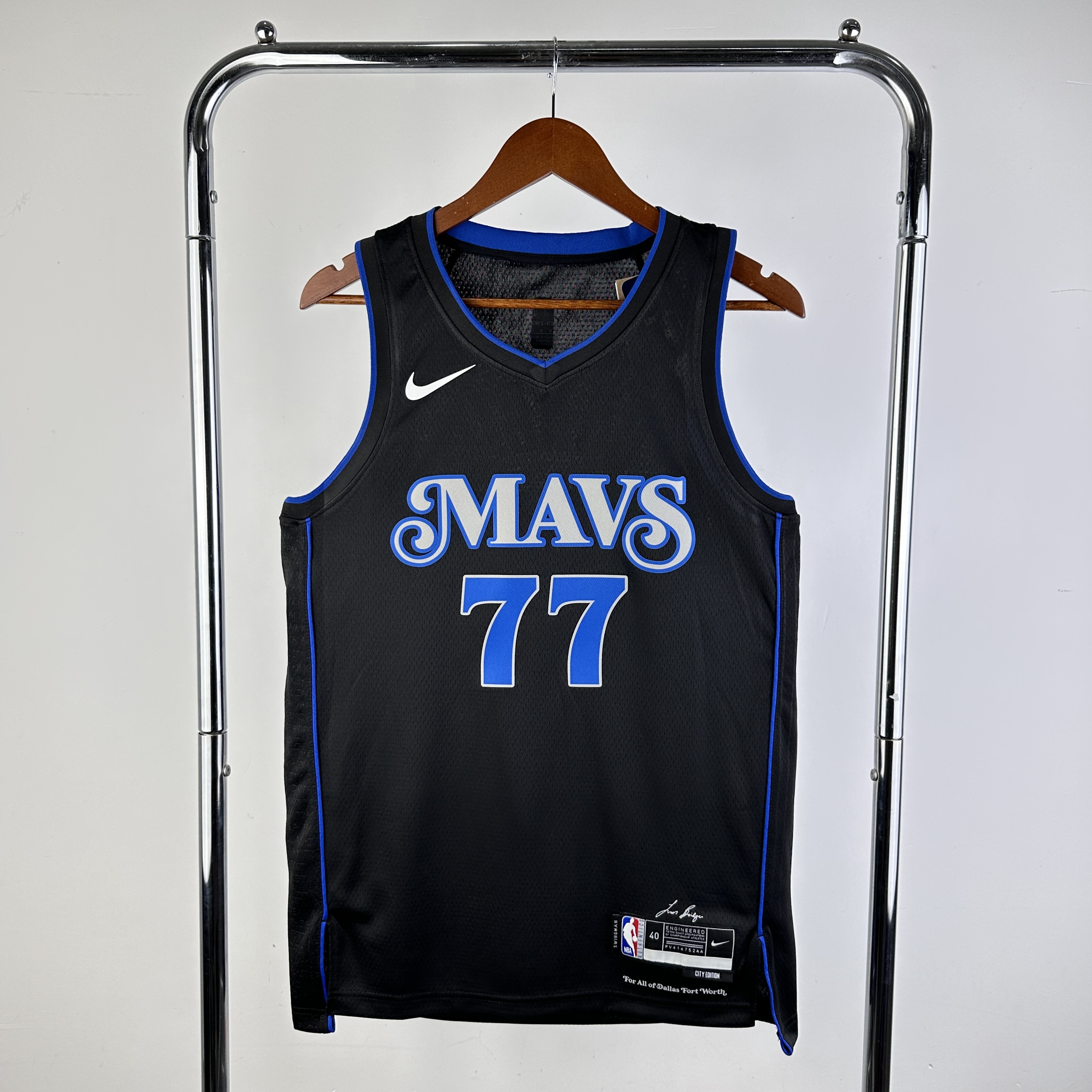 Men Dallas Mavericks #77 Luka Doncic Black City Edition Season Nike 2024 NBA Jersey->orlando magic->NBA Jersey
